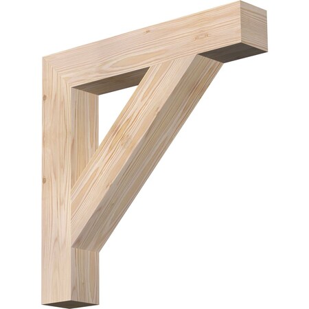 Ekena Millwork Traditional Block Smooth Bracket, Douglas Fir, 3 1/2"W x 22"D x 22"H BKT04X22X22TRA05SDF